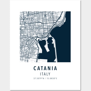 catania simple map Posters and Art